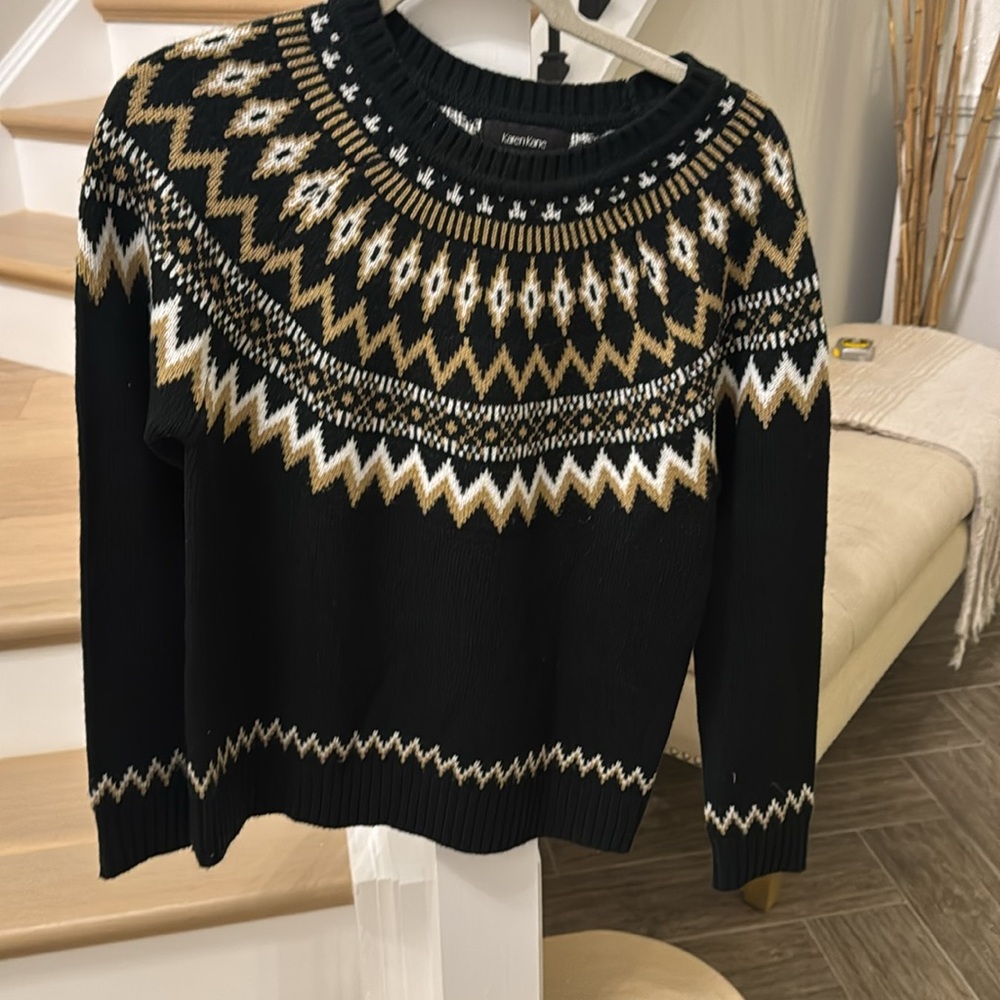 Karen Kane Jacquard Sweater XS